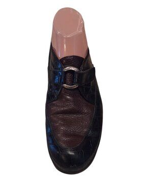 Brighton 9.5 M Made In Italy Designer Shoe Crocodile Alligator Leather Womens